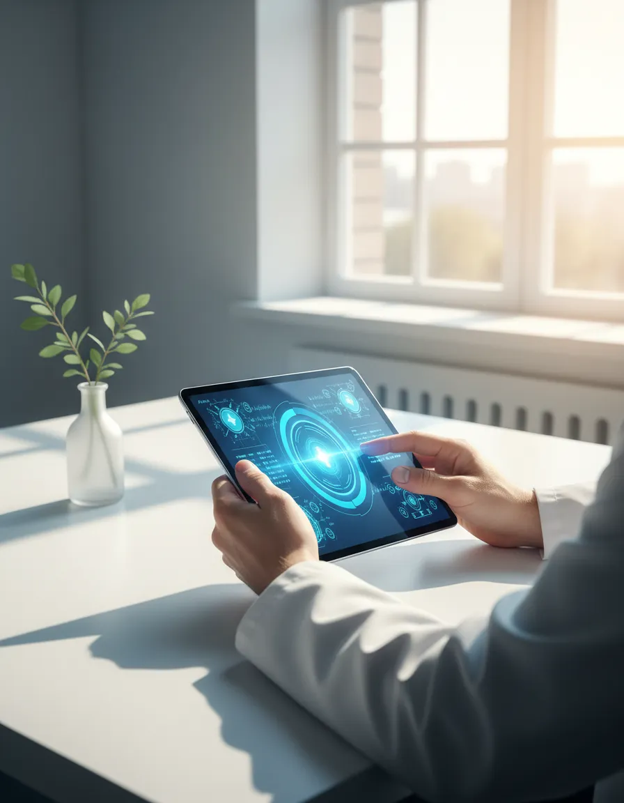 High-key medical evaluation representing individualized care