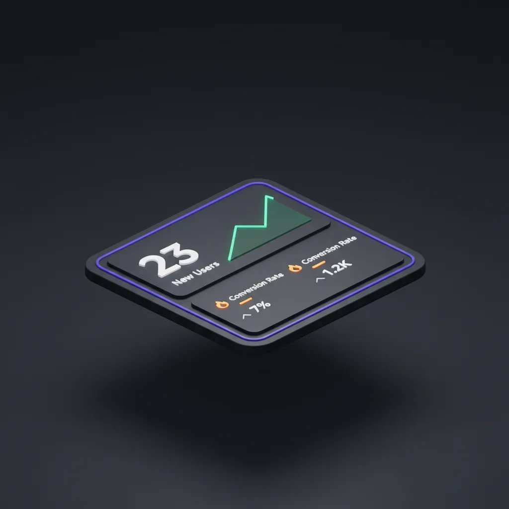 Analytics dashboard showing 23 new leads in 30 days