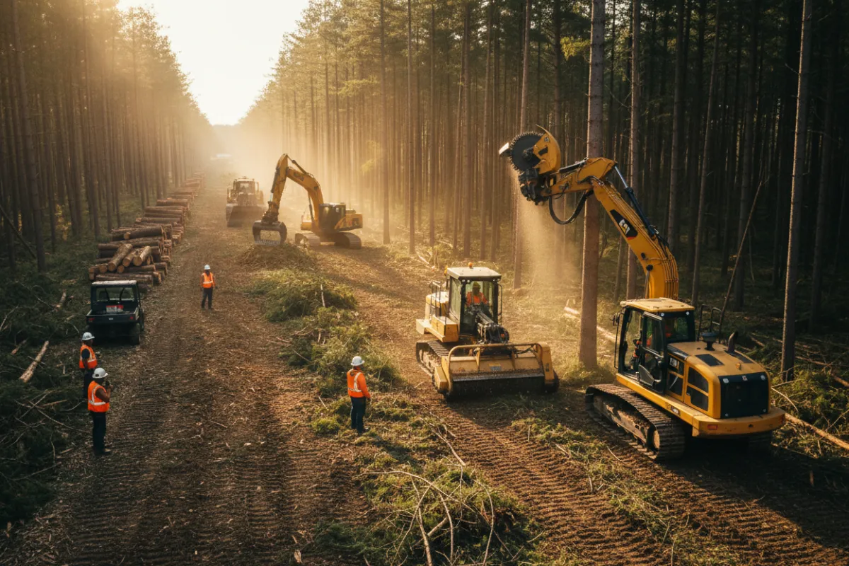Right-of-Way Clearing forestry mulching equipment