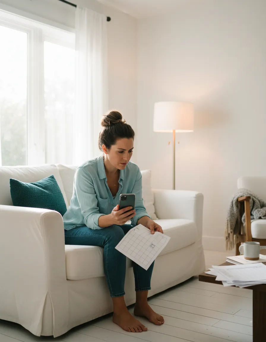 Stressed vacation rental host managing cleaner schedules