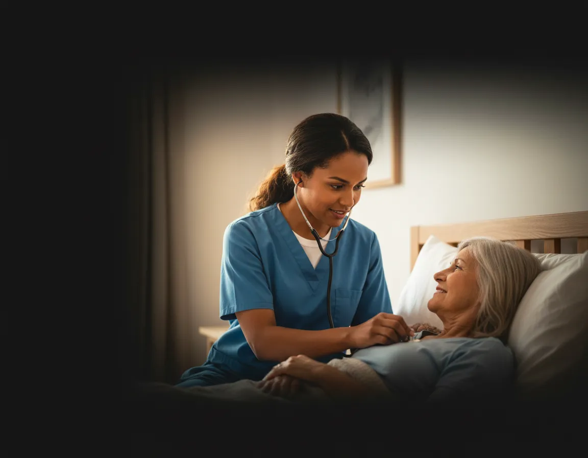 Skilled nurse applying clinical judgment during patient care