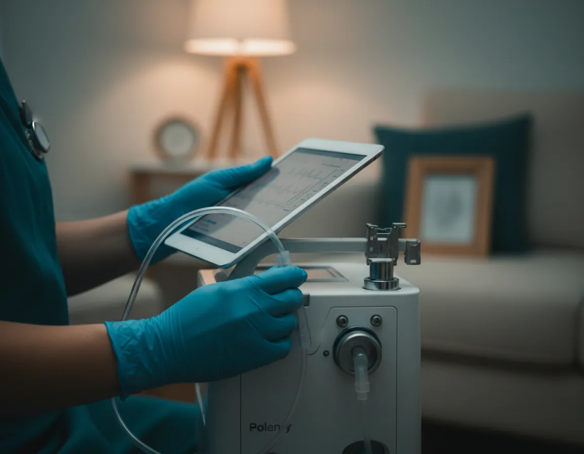 Skilled nurse applying clinical judgment during patient care