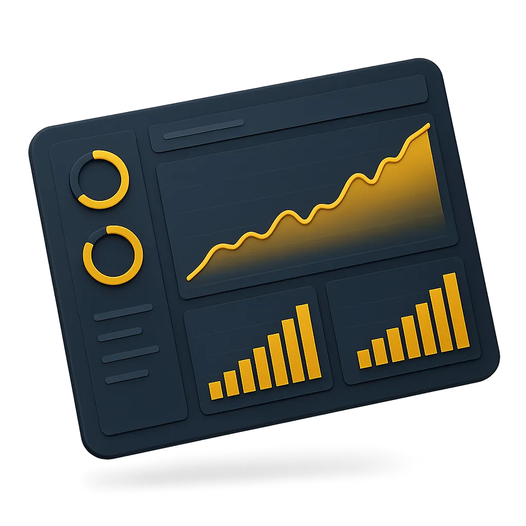 Dashboard cutout demonstrating precision PPC performance metrics