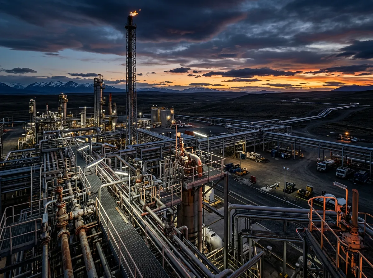 Operaciones industriales en yacimientos de petróleo y gas en Patagonia