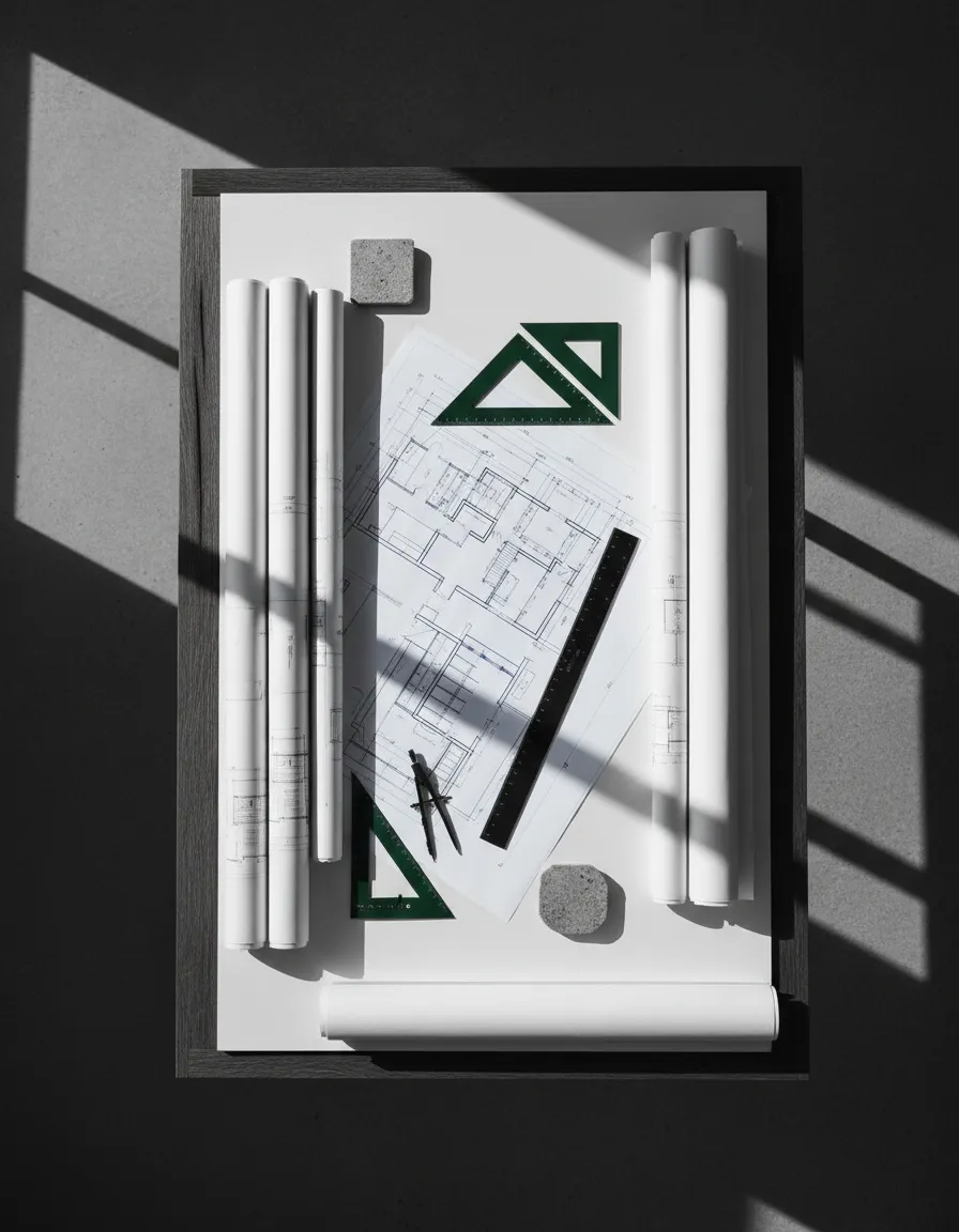 Architectural drafting rendering
