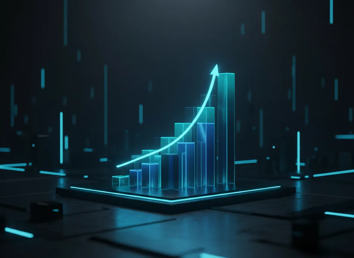 Analytics dashboard showing scalable exponential lead growth