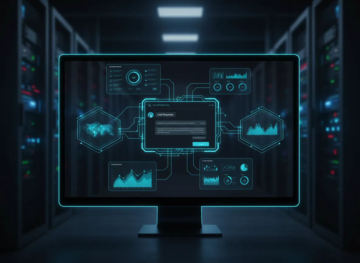AI instant lead response system dashboard interface