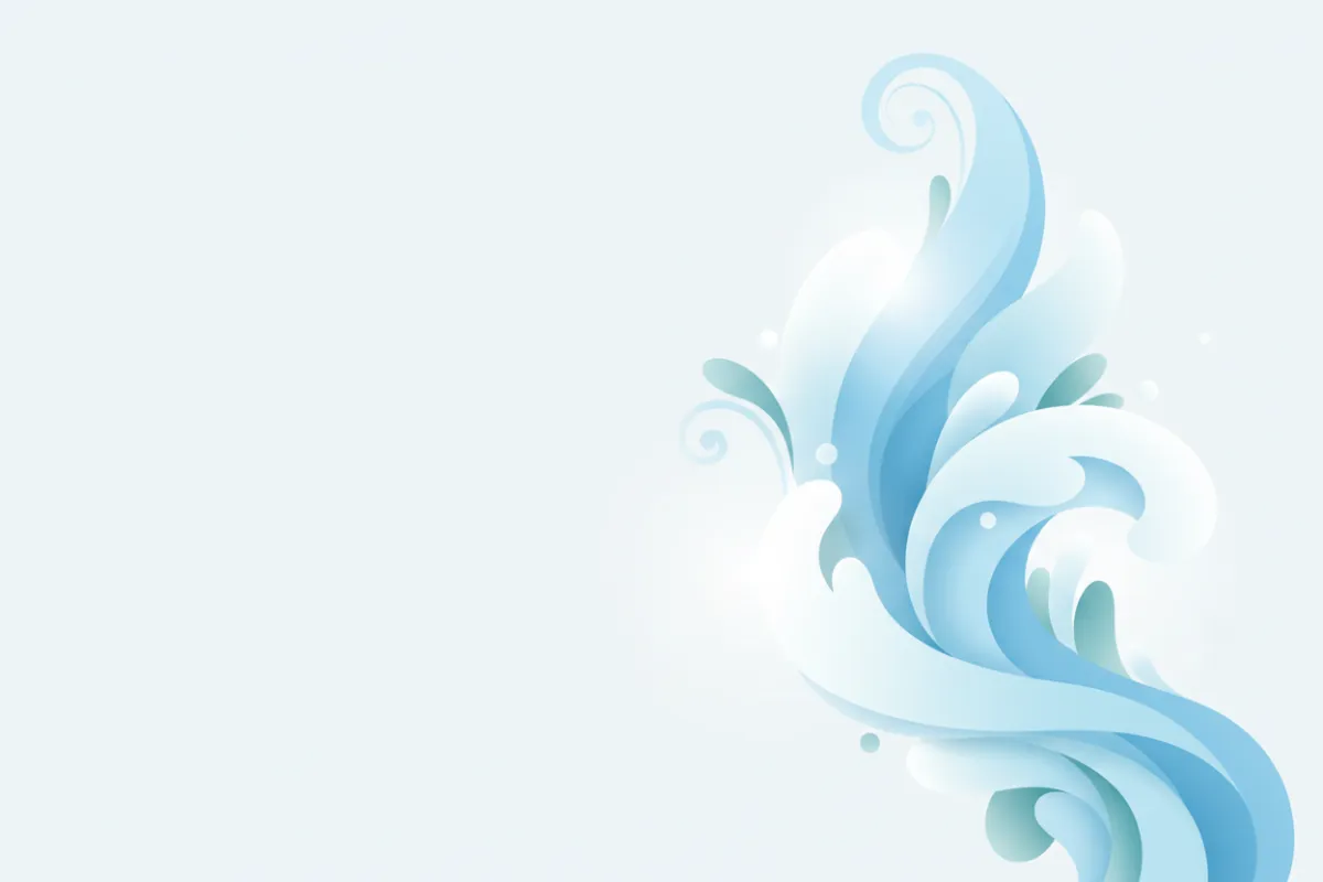 Ilustración minimal en tonos azul claro para acompañar el llamado a la oración