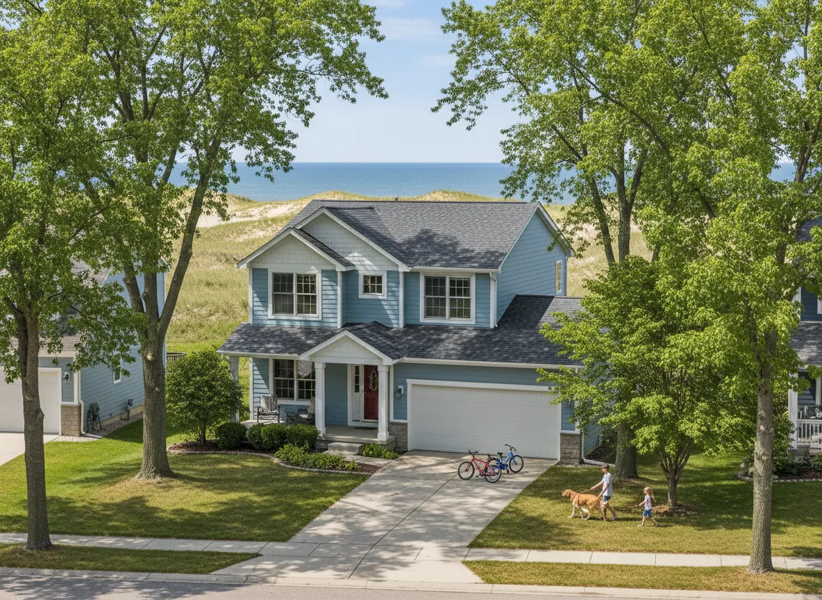 Norton Shores Lakeshore homes and family neighborhood