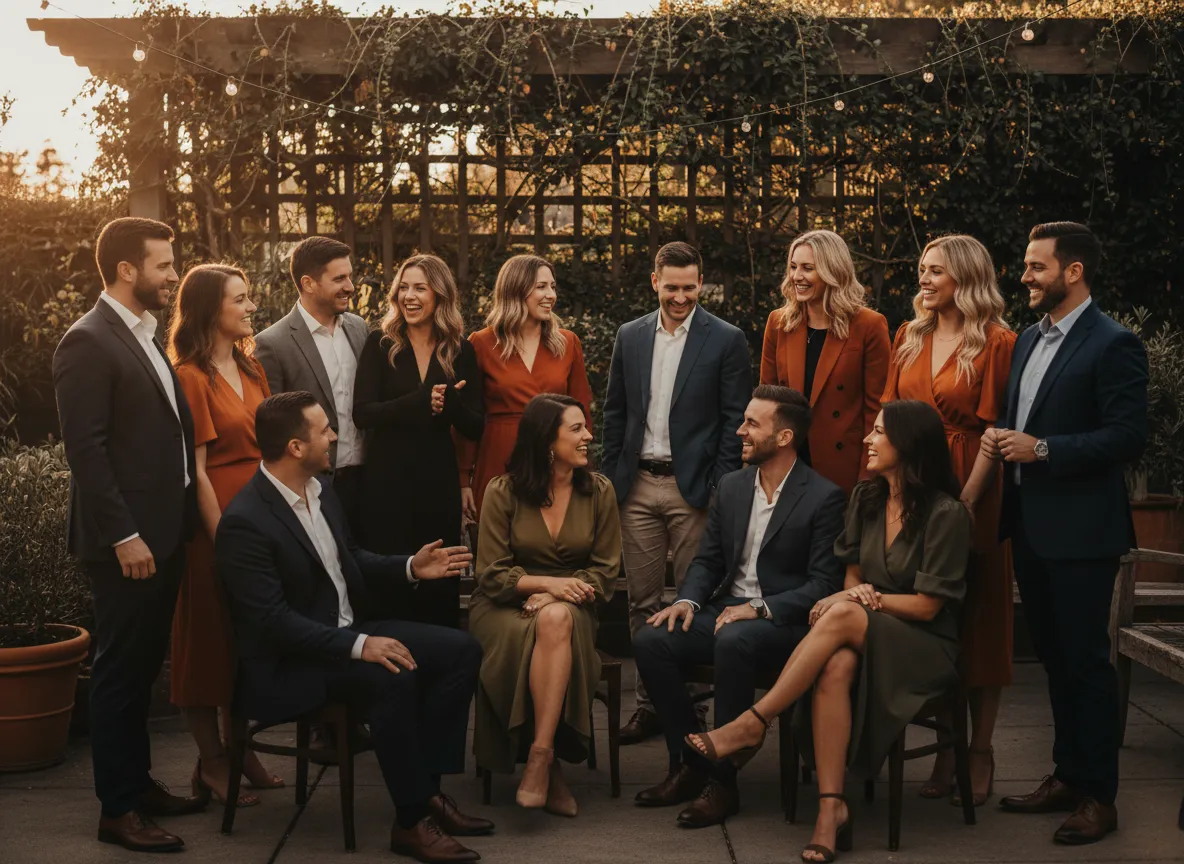 Legacy Real Estate Partners team group photo at a social event