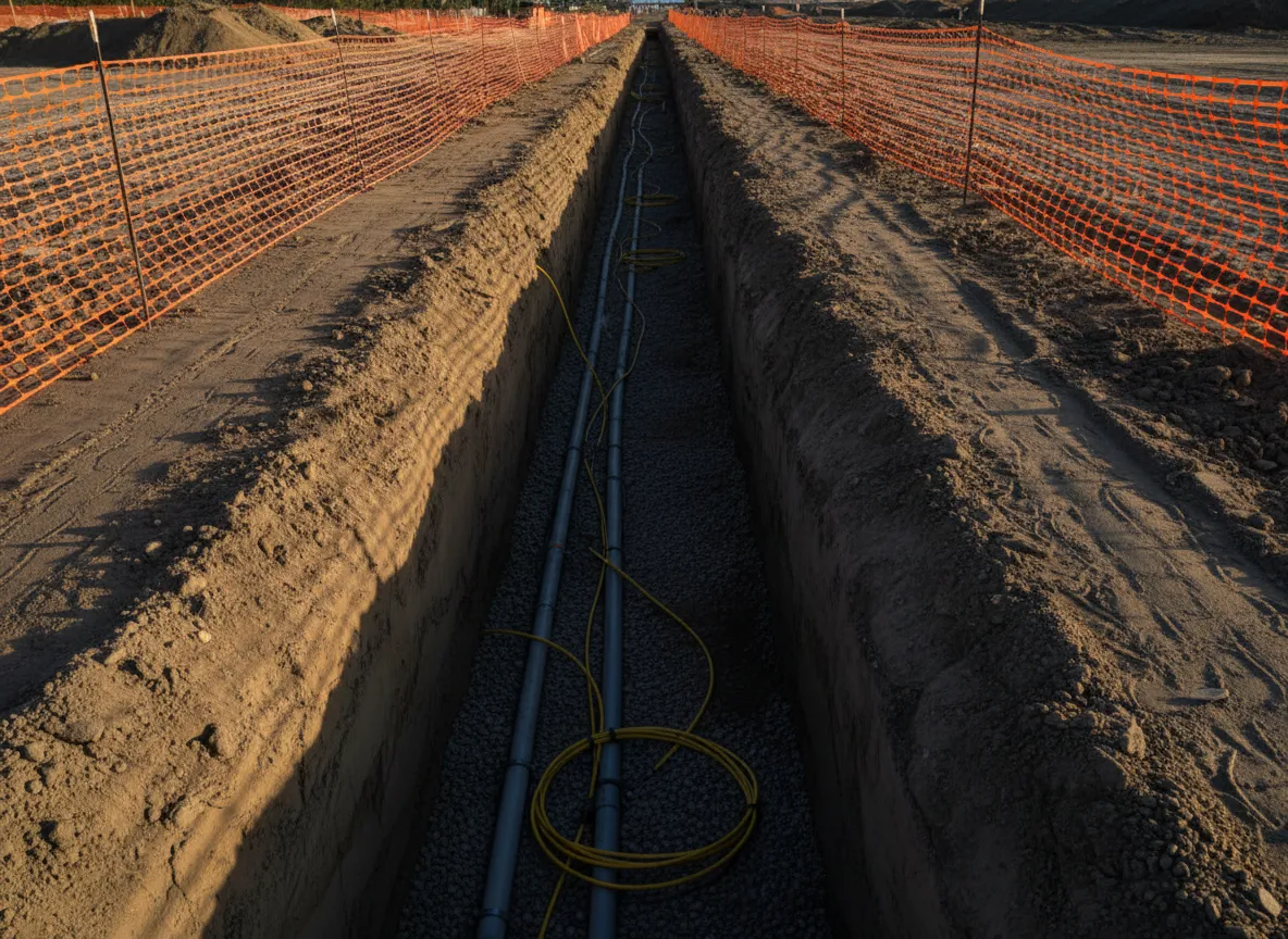 Utility trenching contractor work in San Diego