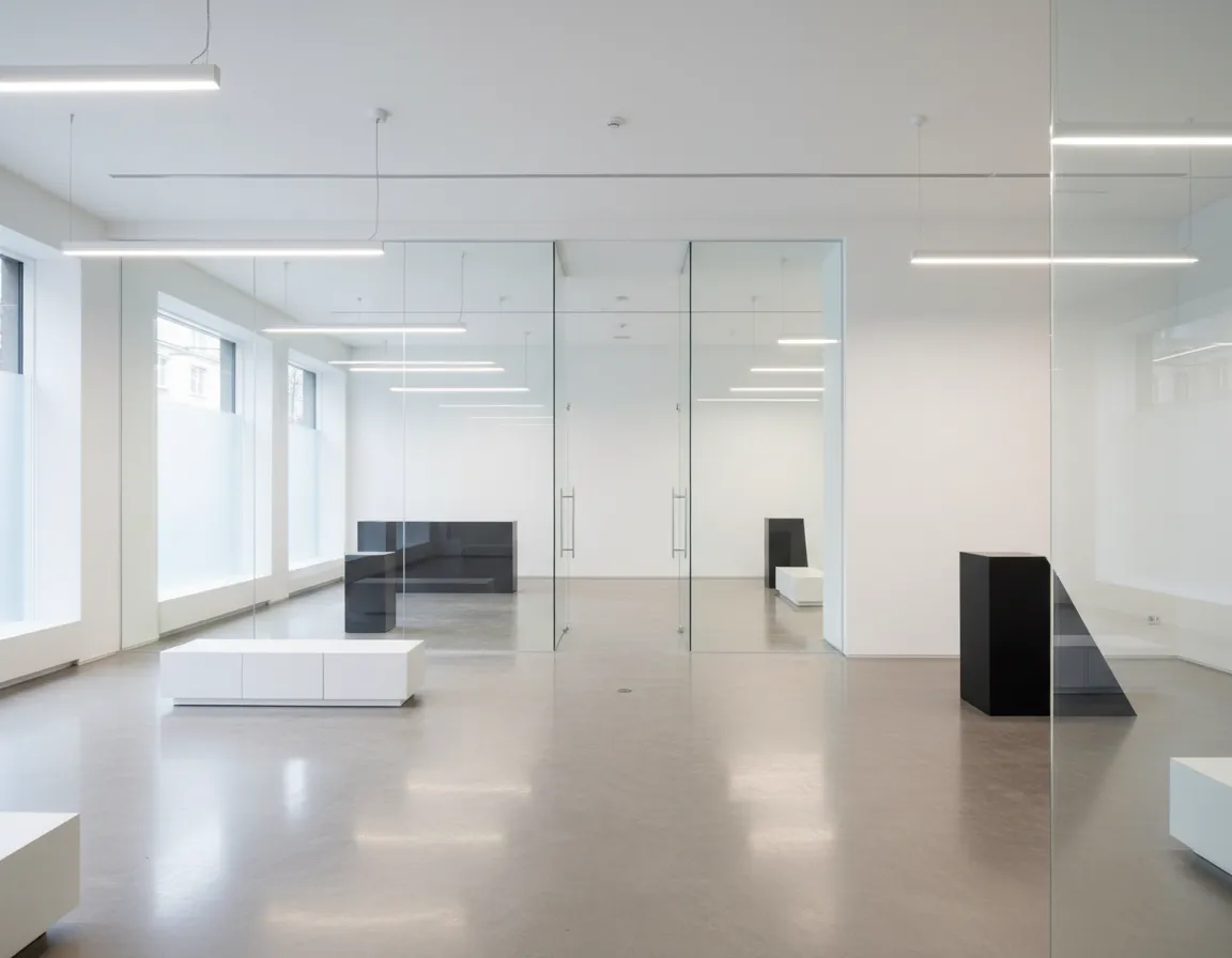 Finished commercial space interior in San Diego