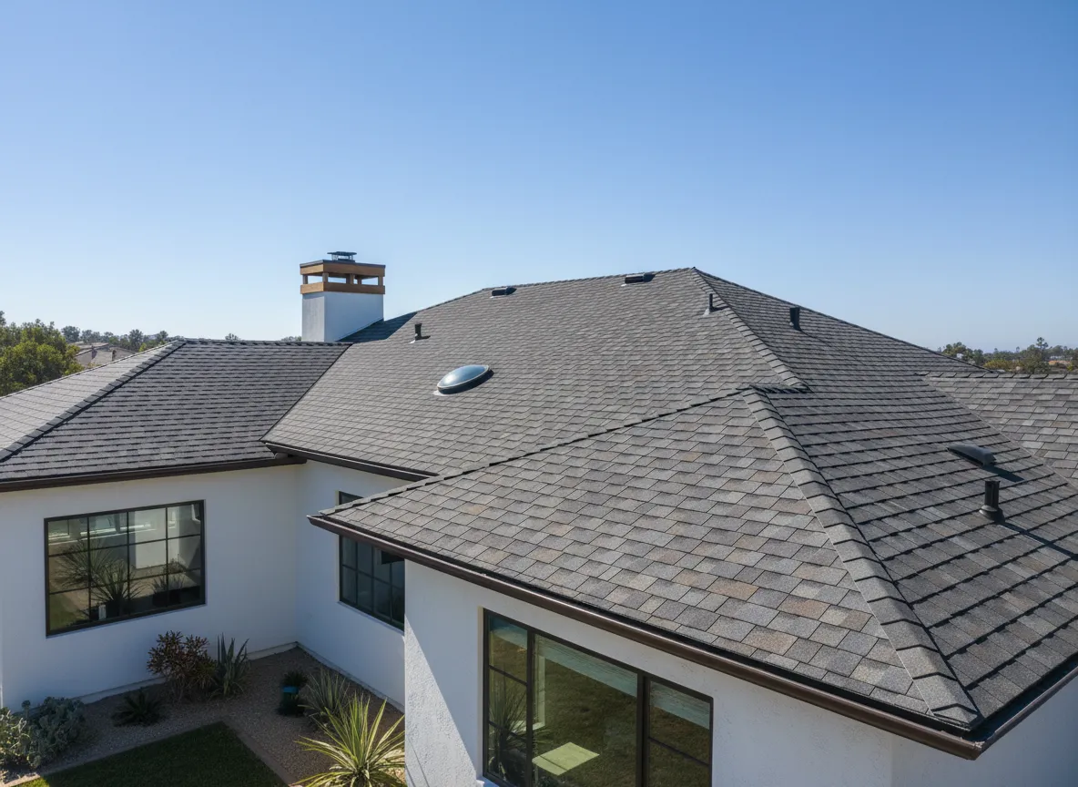 Residential roof installation project in San Diego