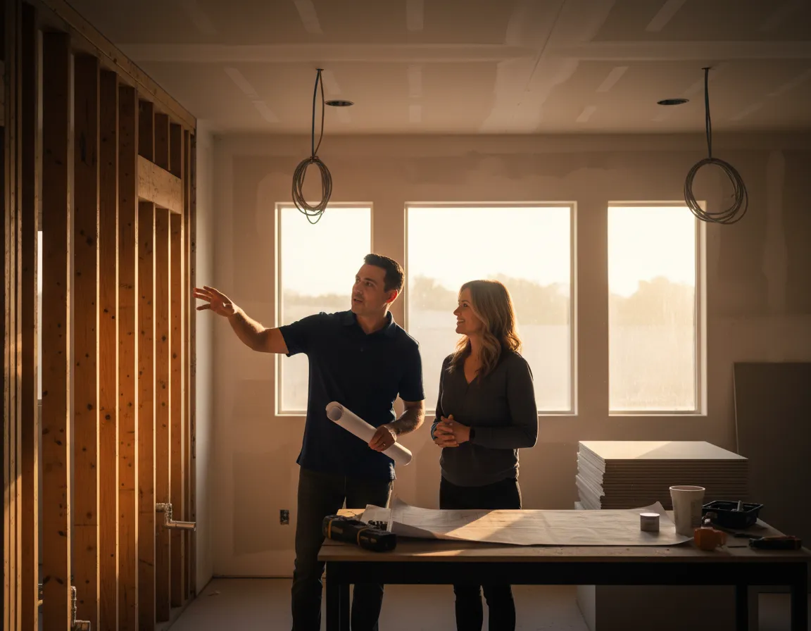 Contractor discussing project details with a homeowner