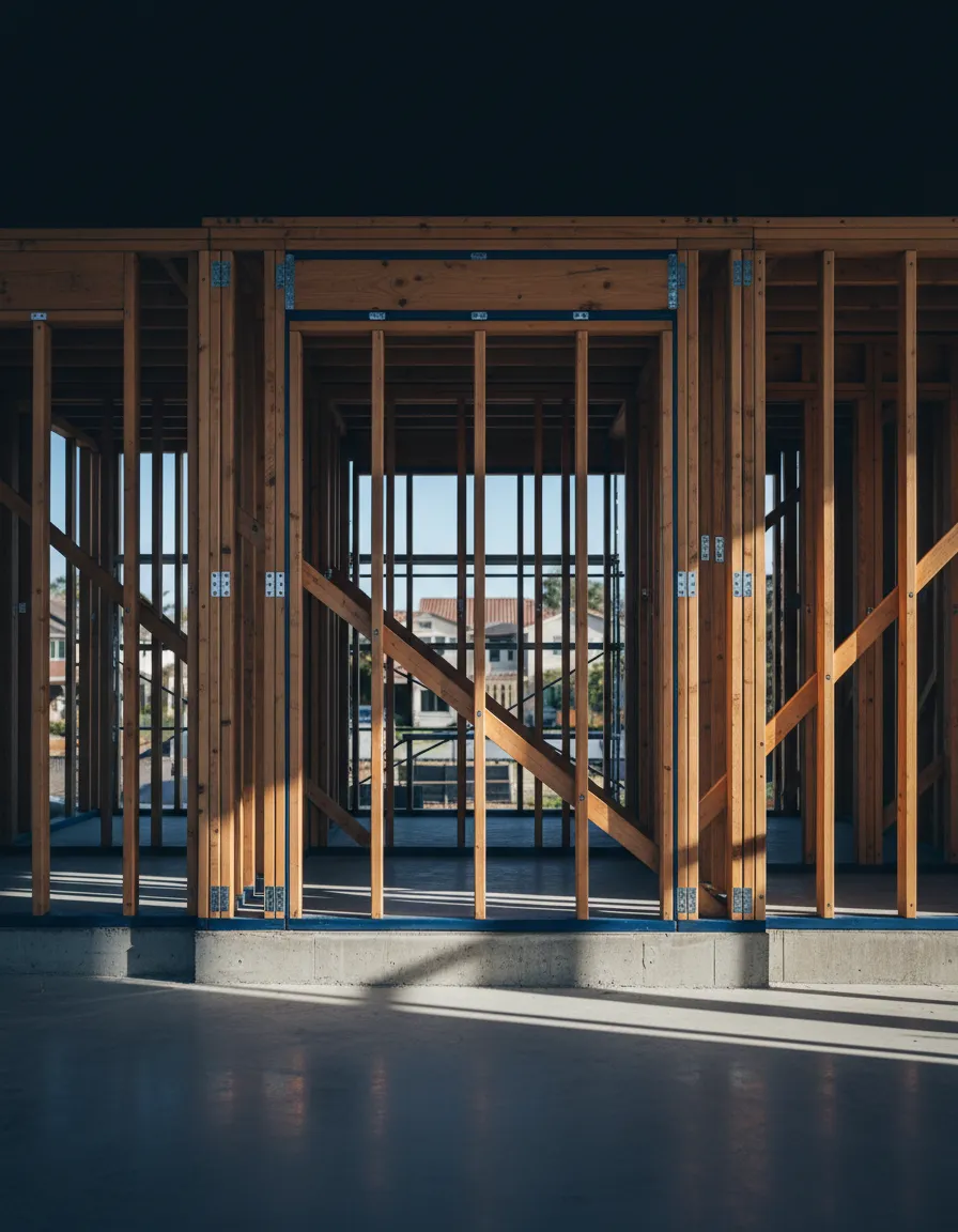 Solid structural framing for a Chula Vista home