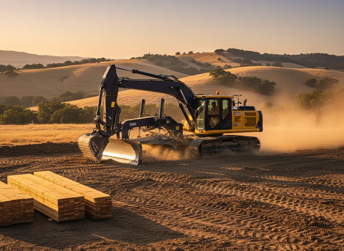 Heavy grading and land preparation for a rural property in Ramona