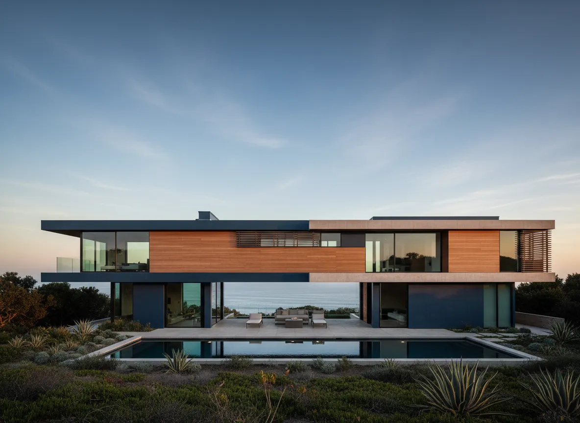 San Diego coastal custom home construction site