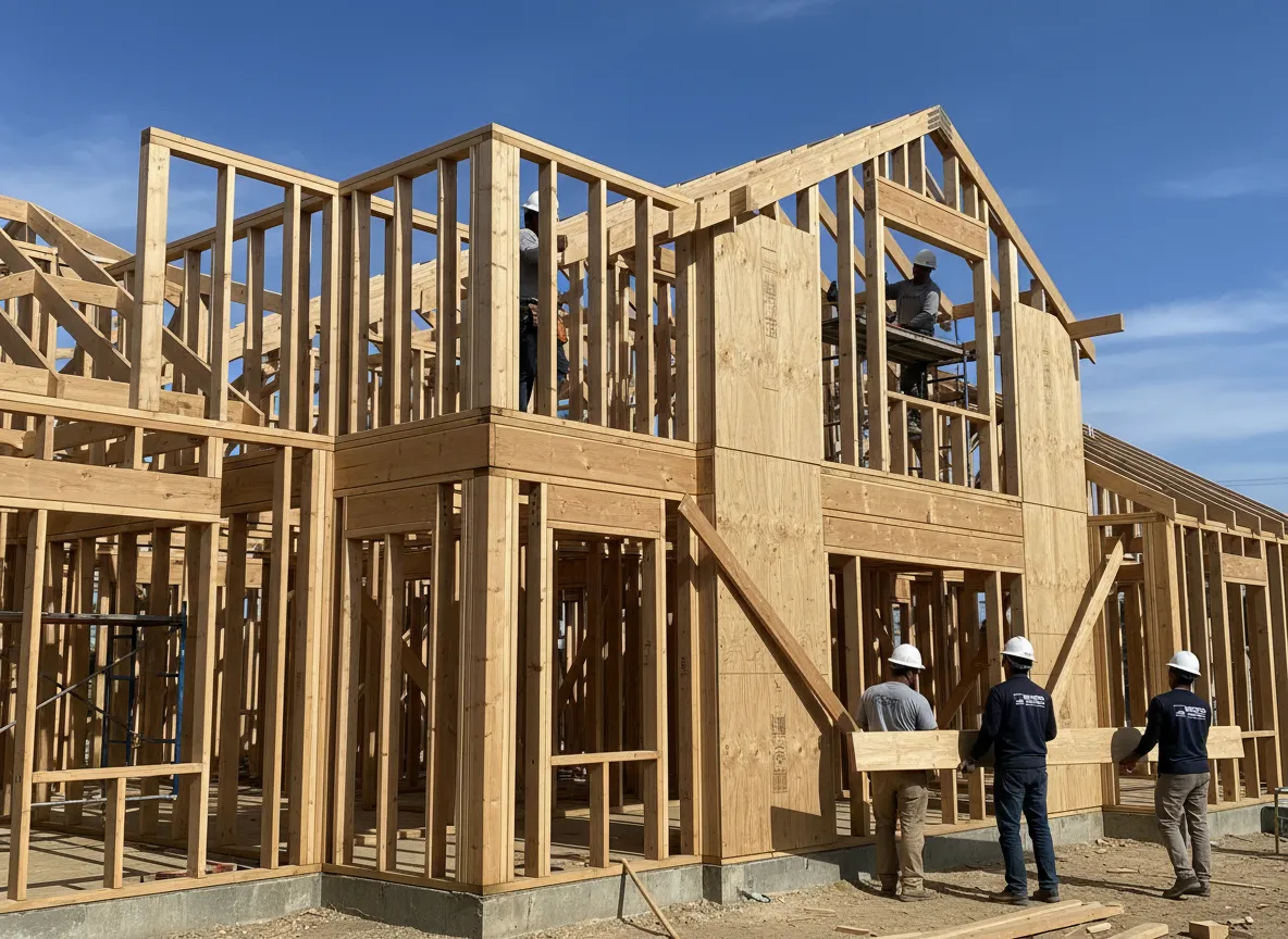 Wood framing contractor in San Diego building structural walls