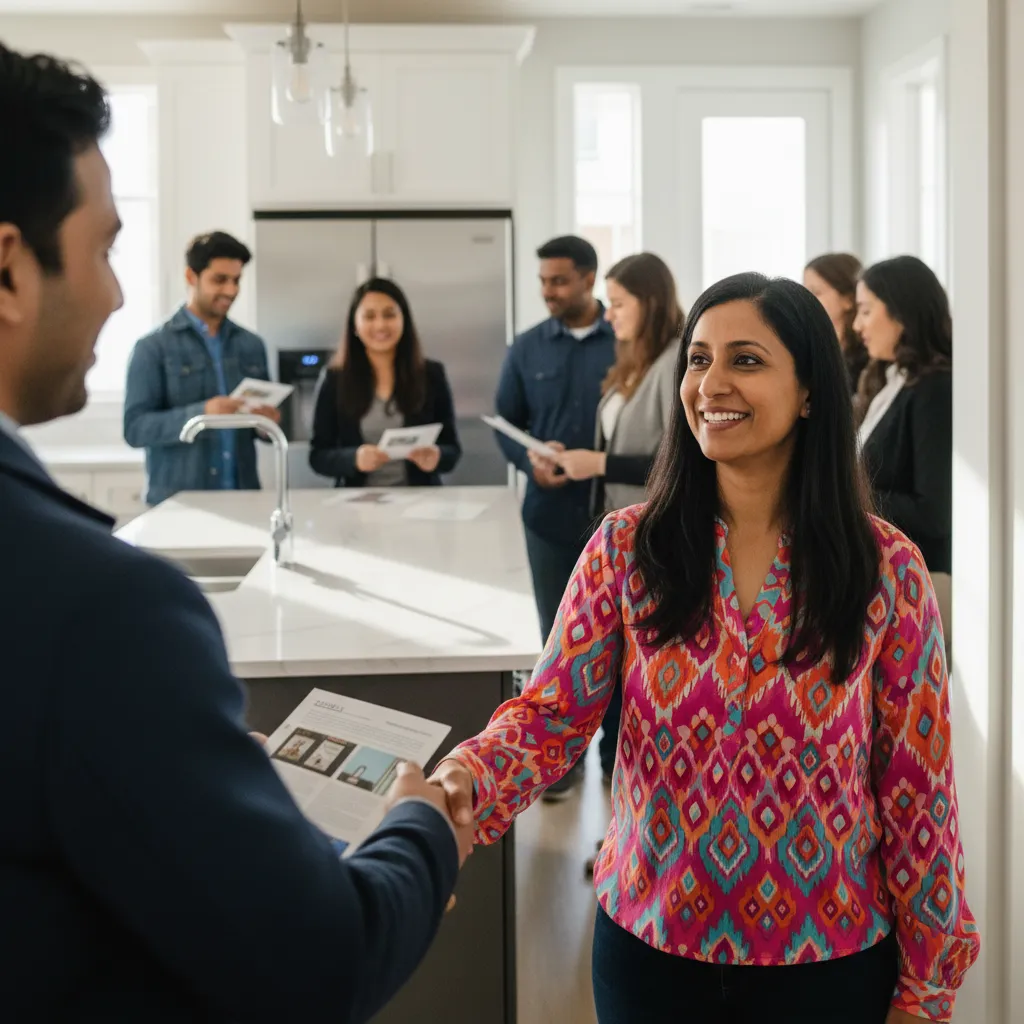 Realtor Priya, at open house