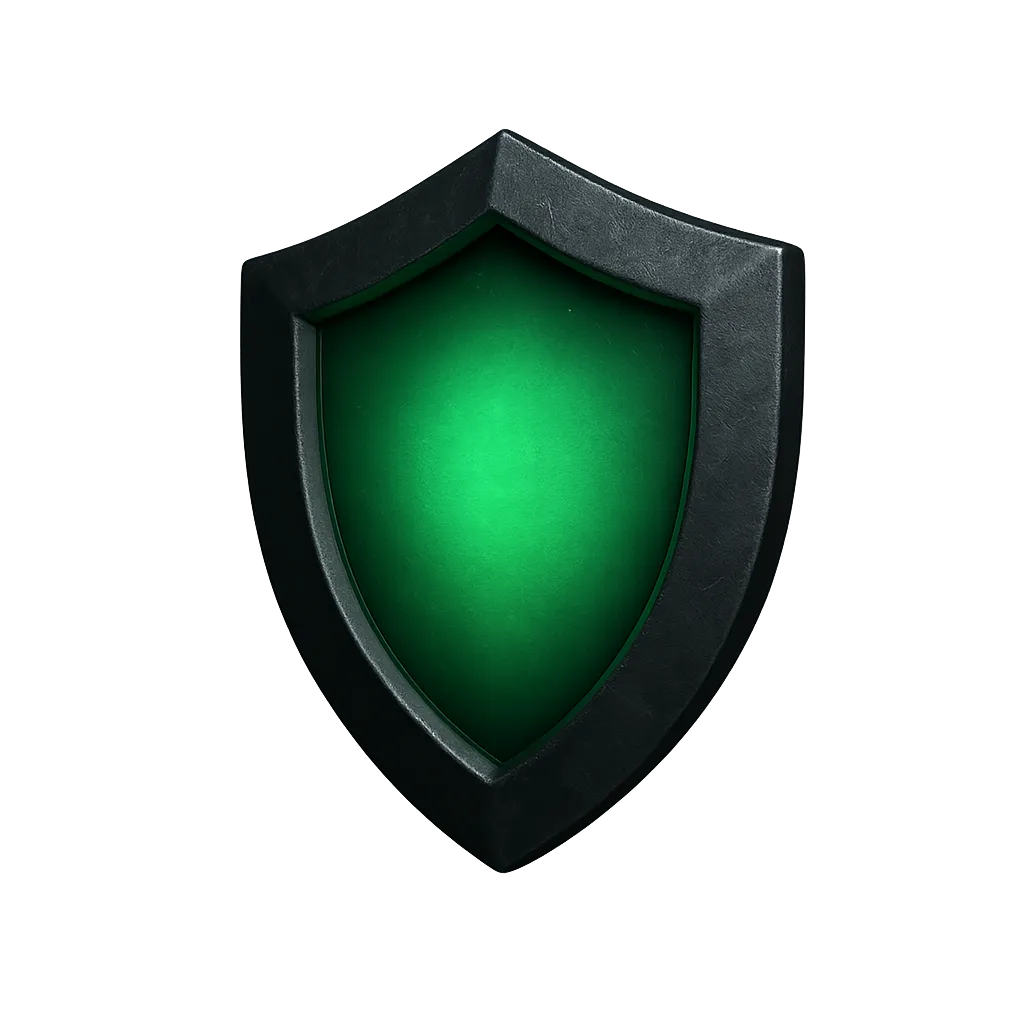 Abstract security shield and data flow graphic