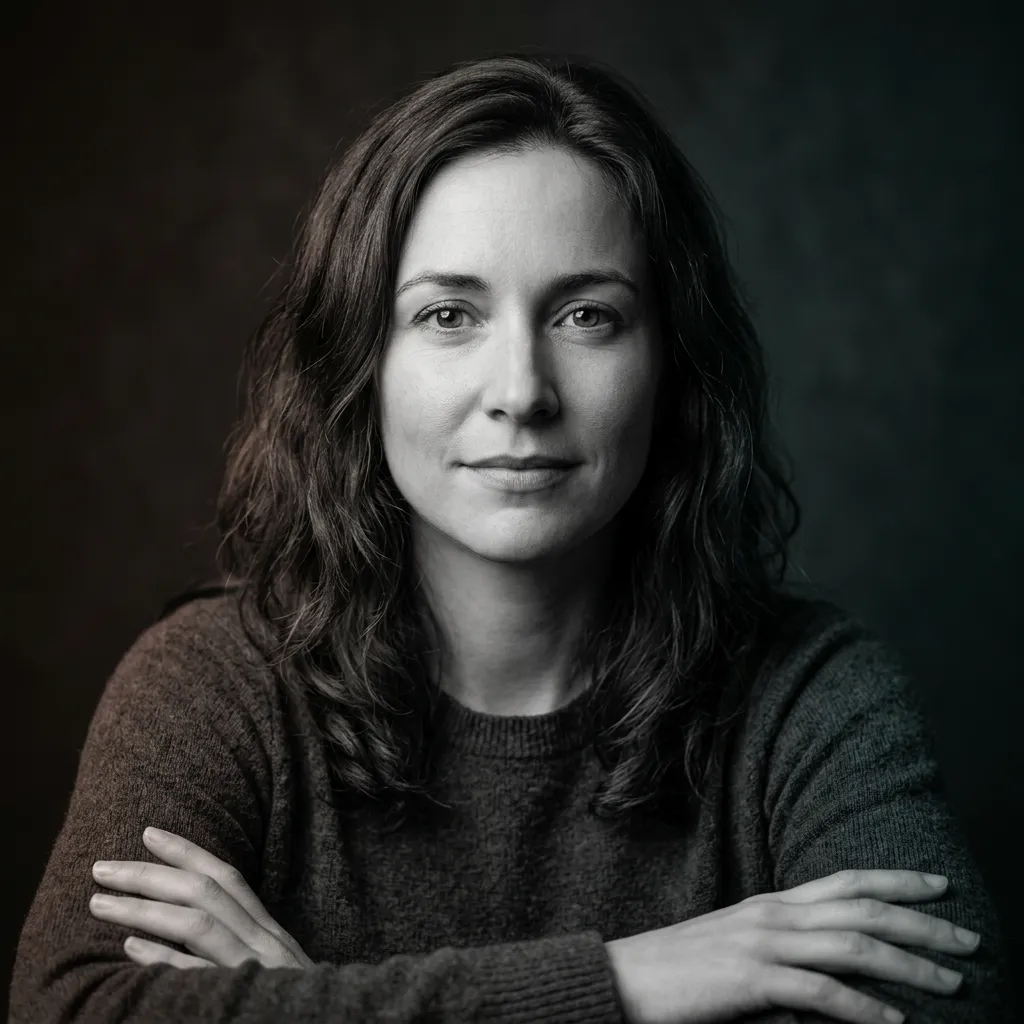 Elena Rostova black and white portrait