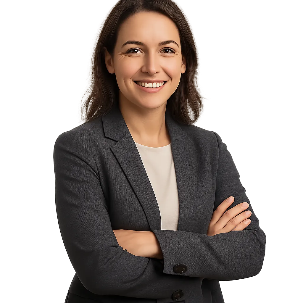 Confident small-business owner portrait, smiling with arms crossed.