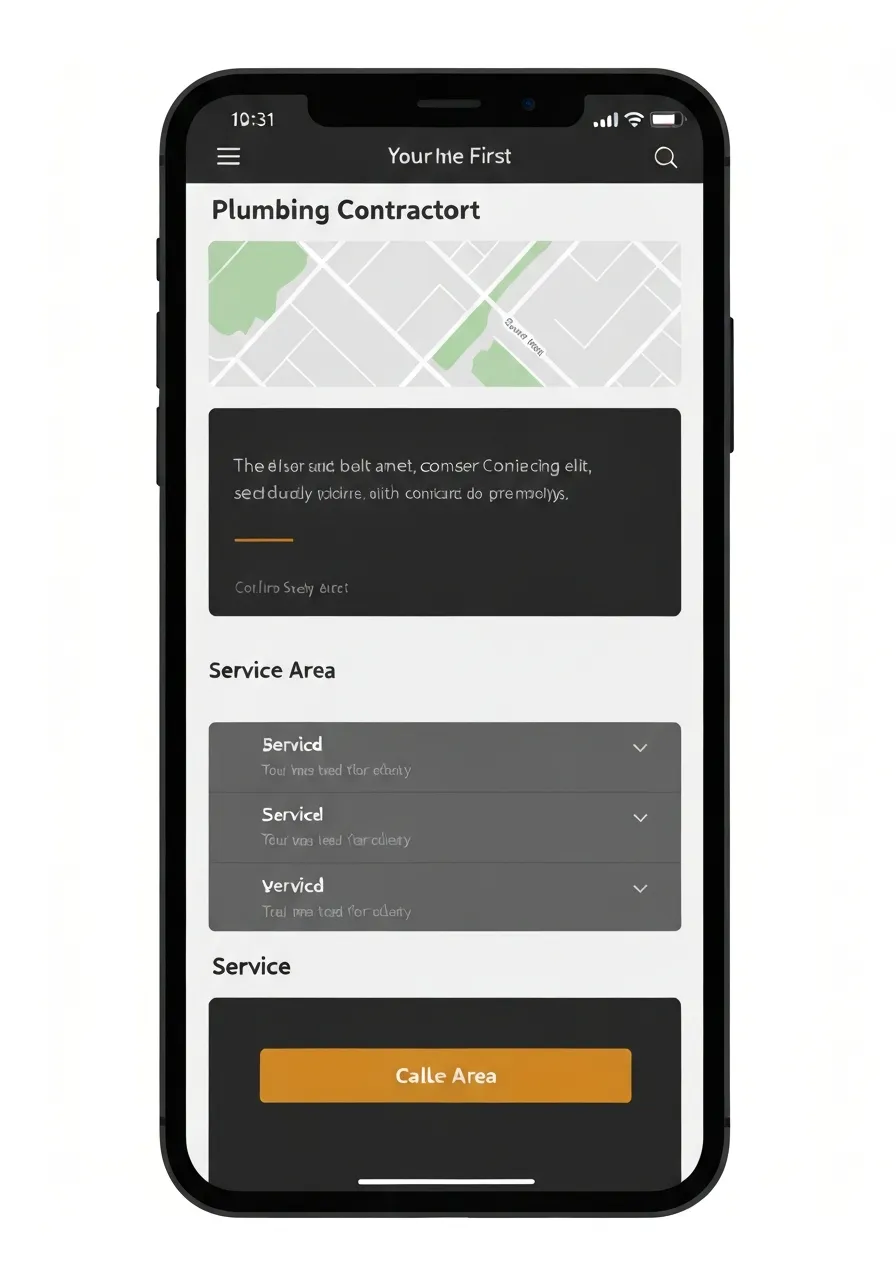 Example website build for a plumbing contractor