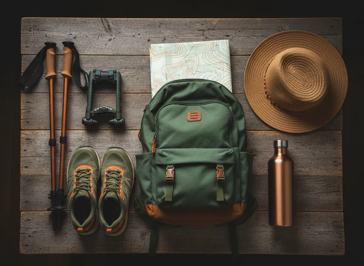 Backpack and camping gear