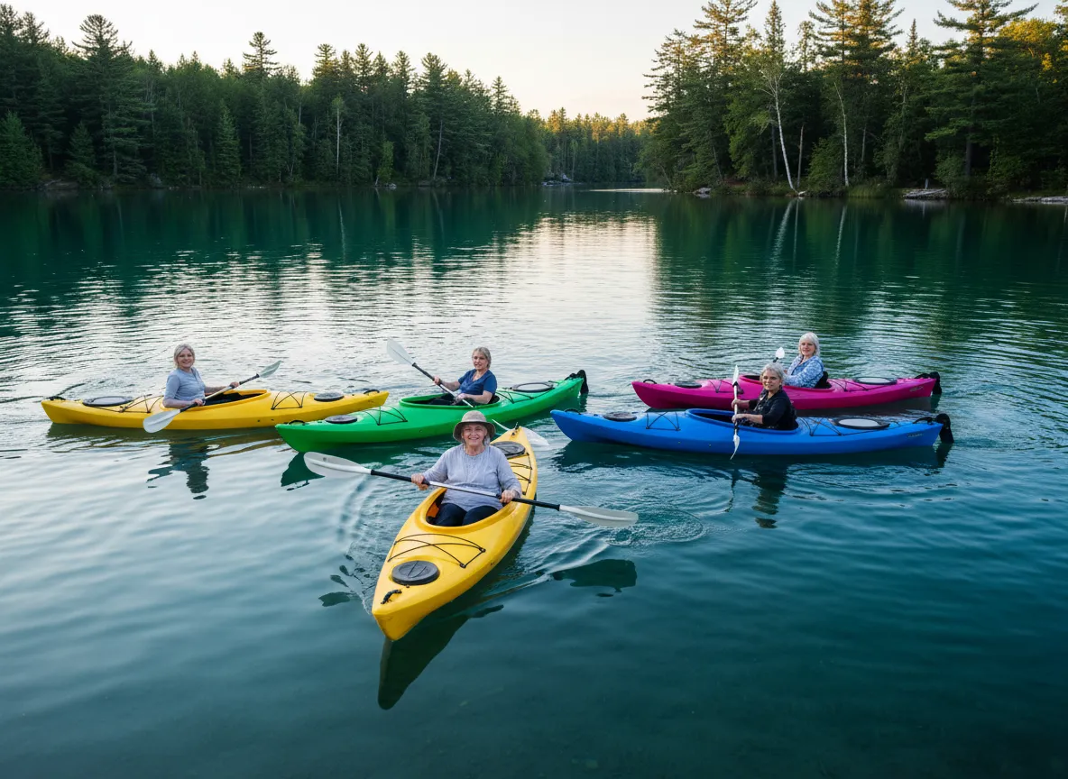 Kayaks in water
