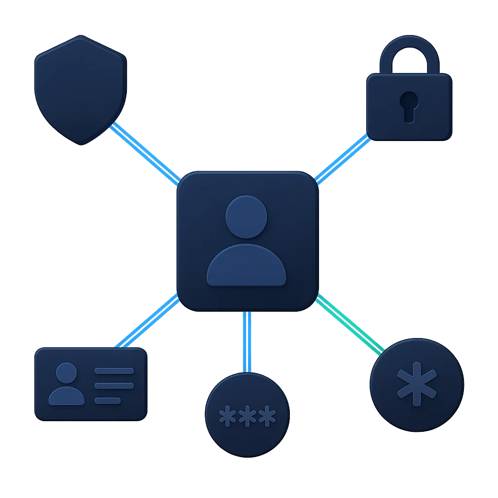 Identity Management Flow from Team Member to Assigned Permissions