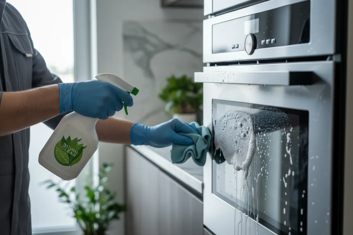 Techniciens effectuant un nettoyage en profondeur dans un espace rénové