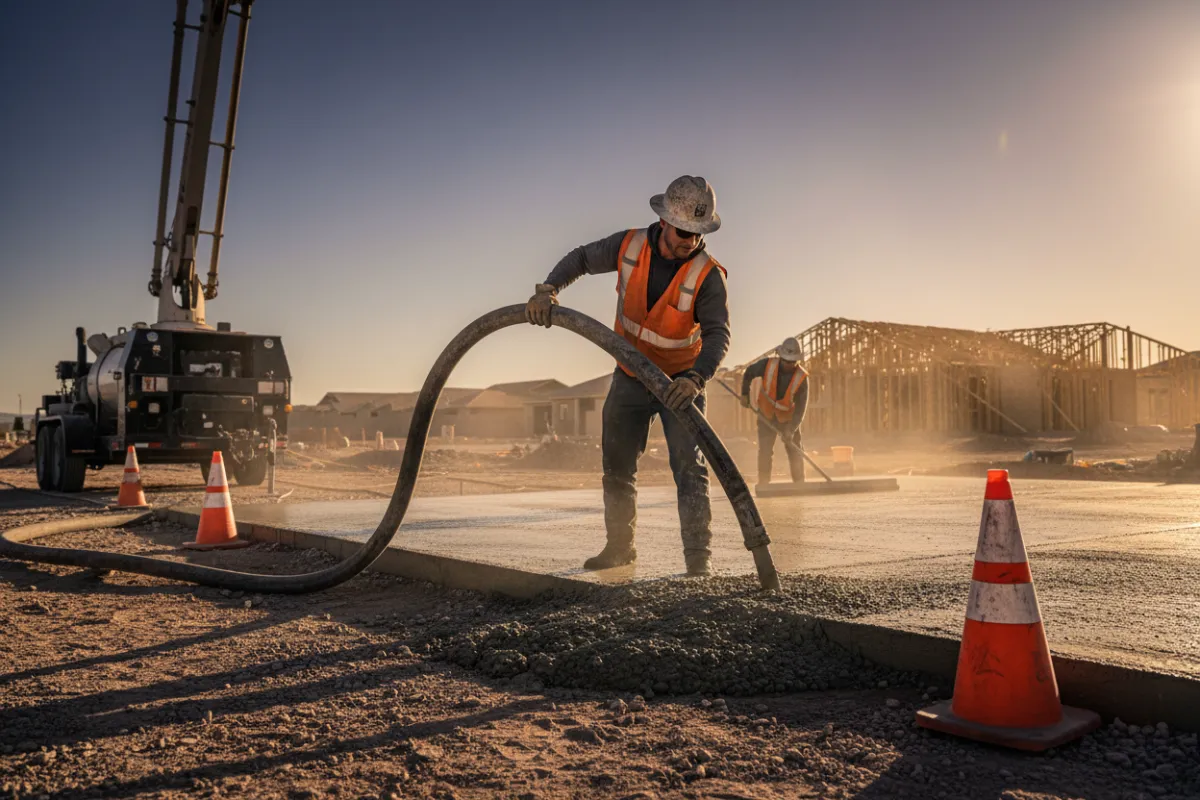 Line pumping job site