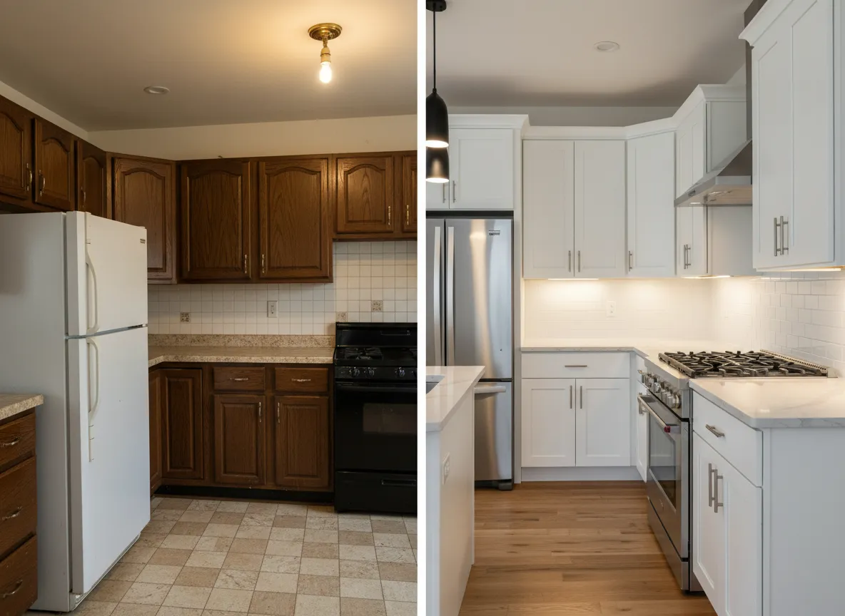 Lancaster home kitchen renovation before and after