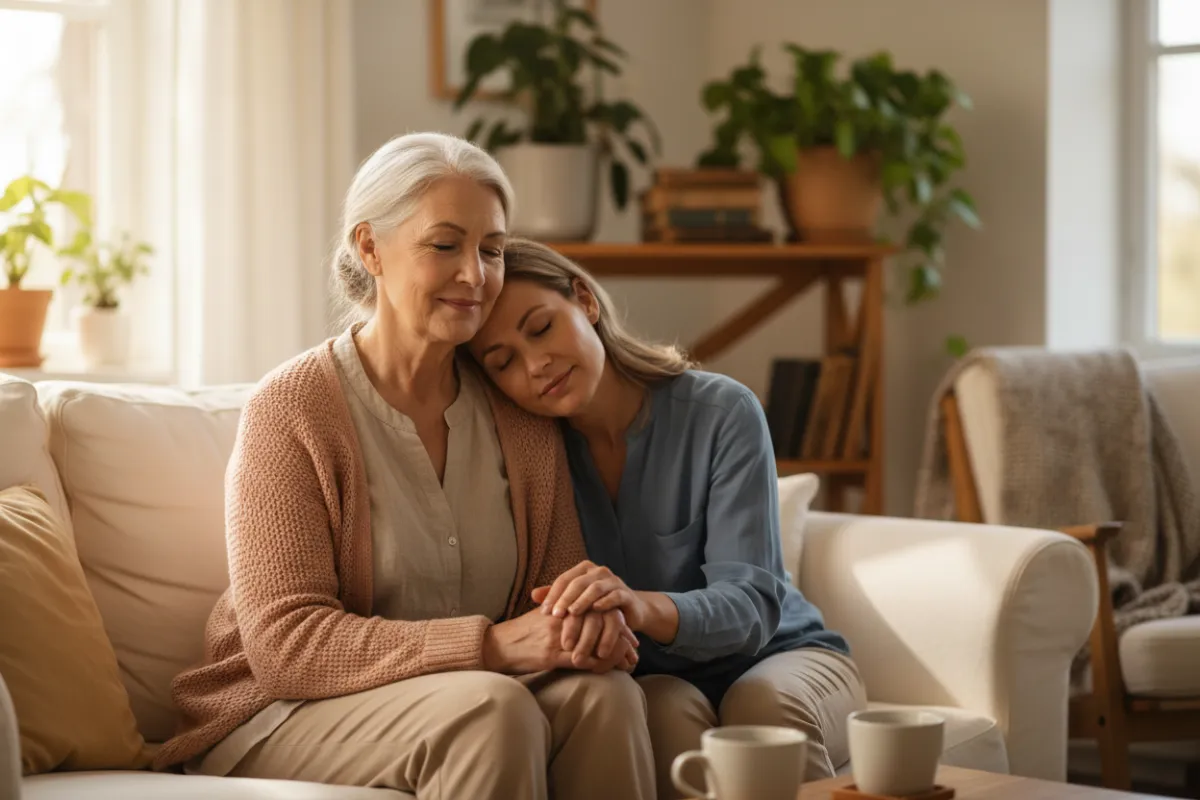 Warm image representing senior and family