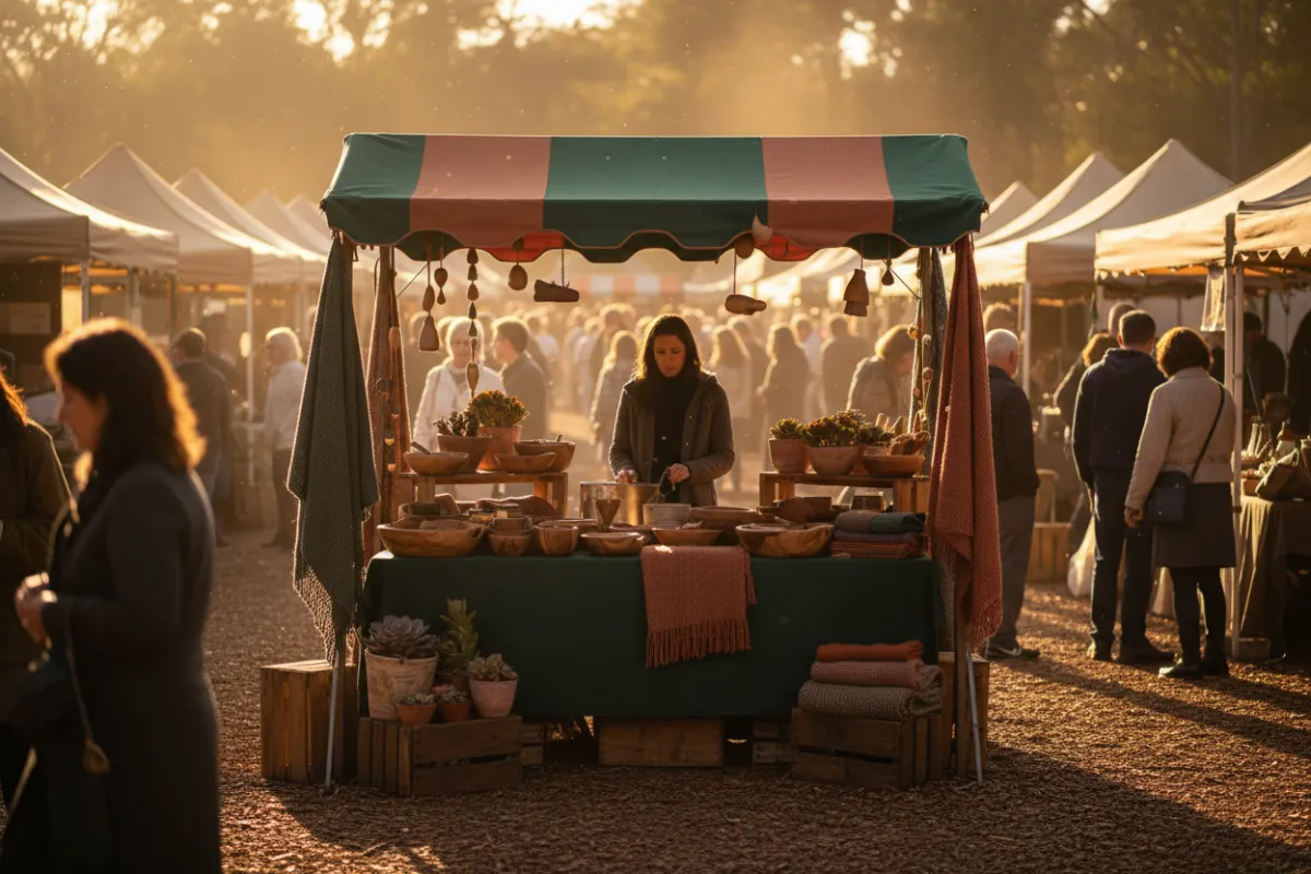 Packwood Flea Market crowds and stalls