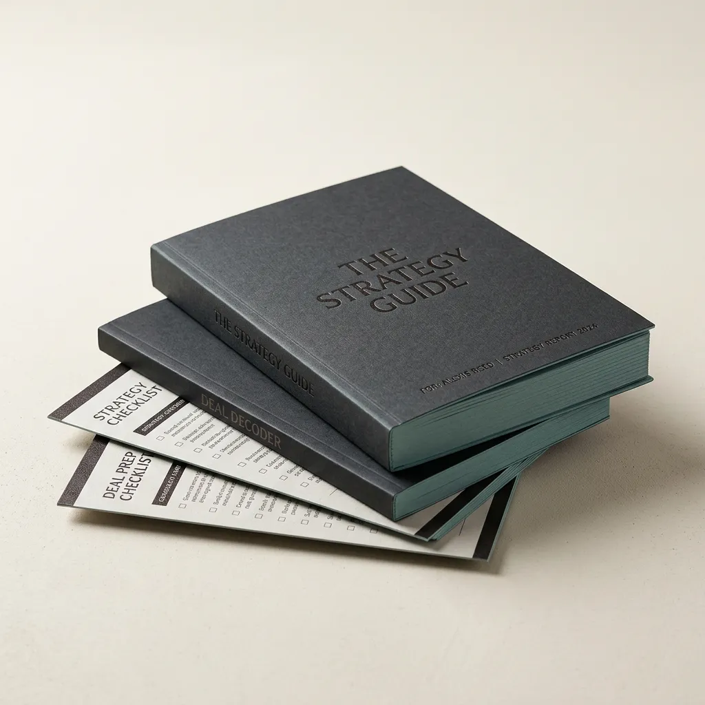 Tactical document bundle and deliverables including Strategy Guide and Deal Decoder mockup