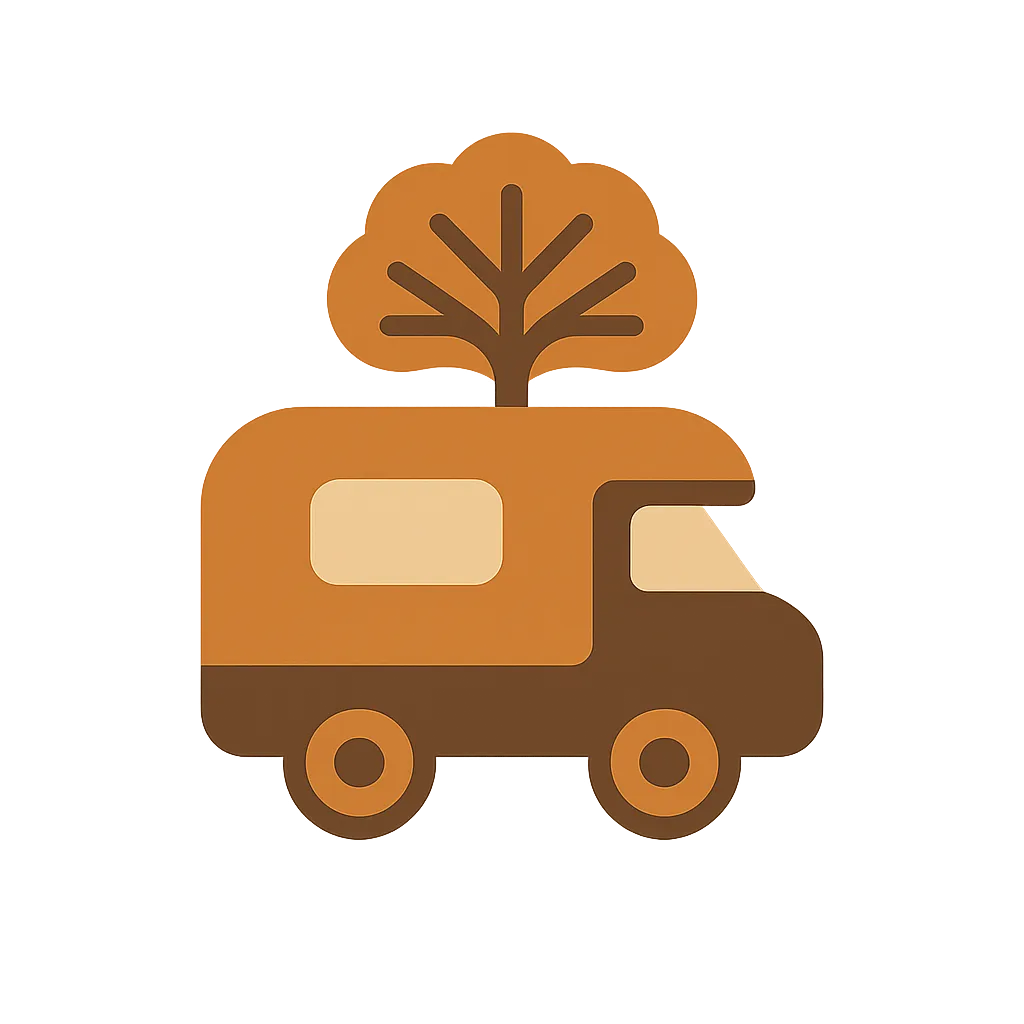 Roaming Roots Camper Logo
