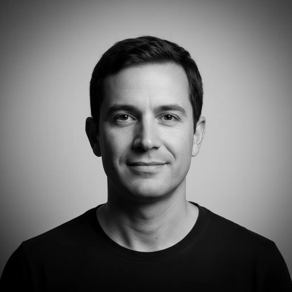 Foto em preto e branco do paciente Carlos Mendes