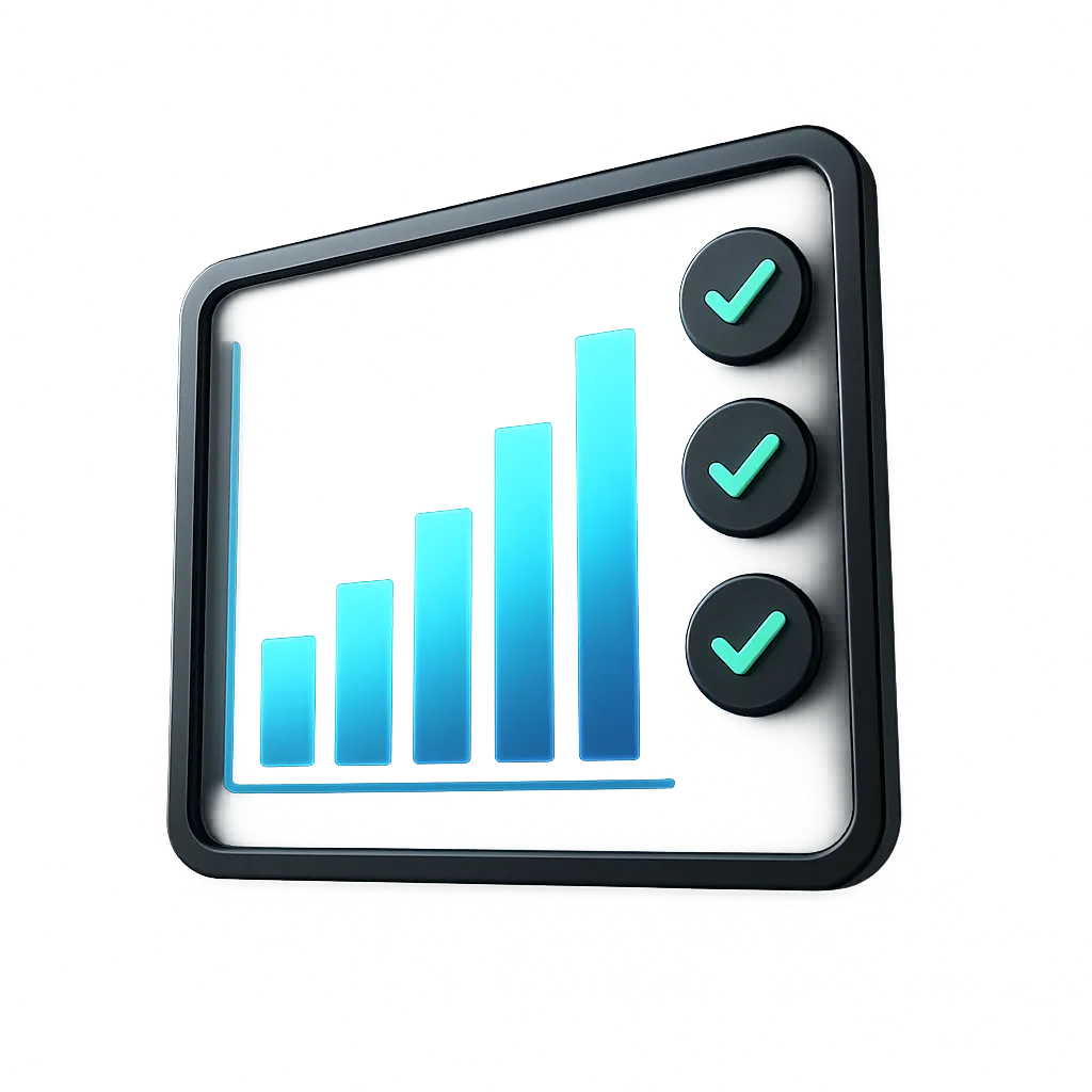 Dashboard mostrando gráfico de ventas ascendente estilo premium