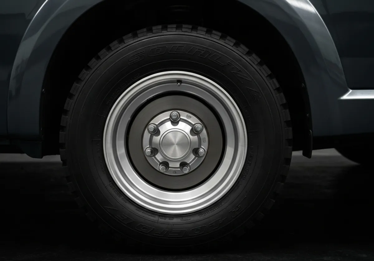 Automotive macro detail indicating heavy duty mobile care for fleets and agricultural vehicles