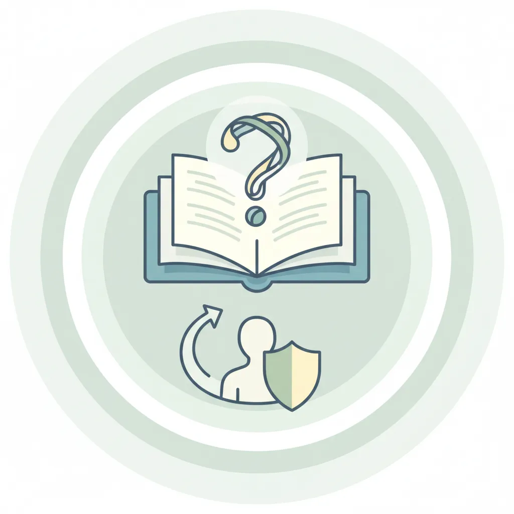 Icon-style image representing FAQs and patient guidance
