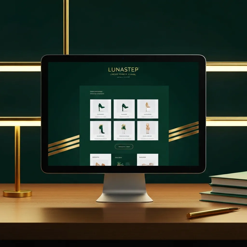 Device mockup of LunaStep sales funnel
