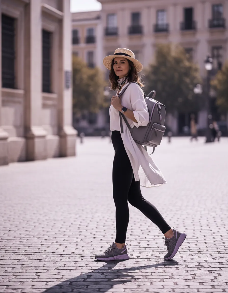 Woman traveling in comfort with LunaSteps