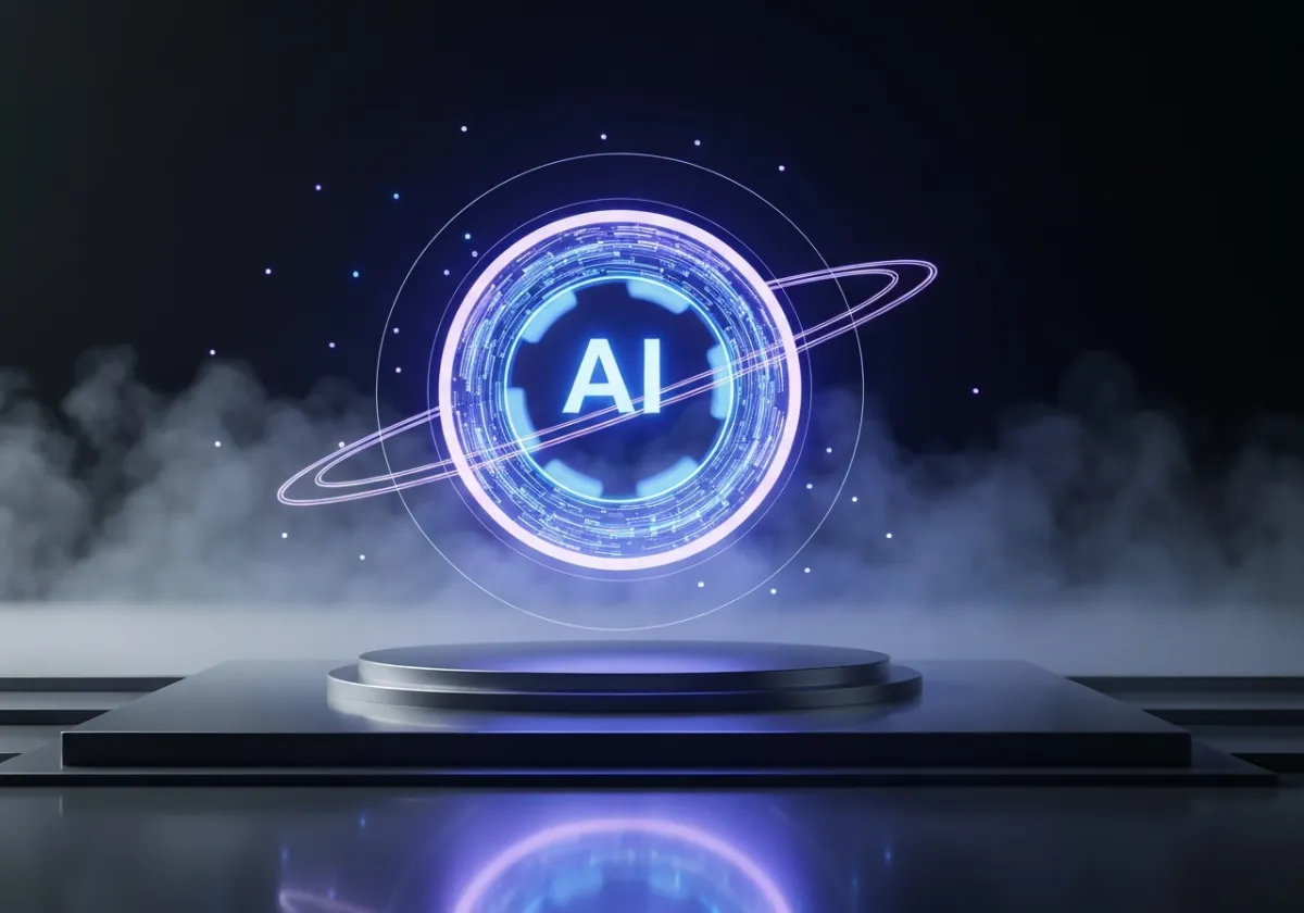 Abstract visualization of continuous 24/7 engagement through AI