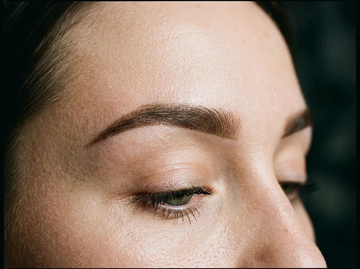 Powder Brows cosmetic tattoo service result