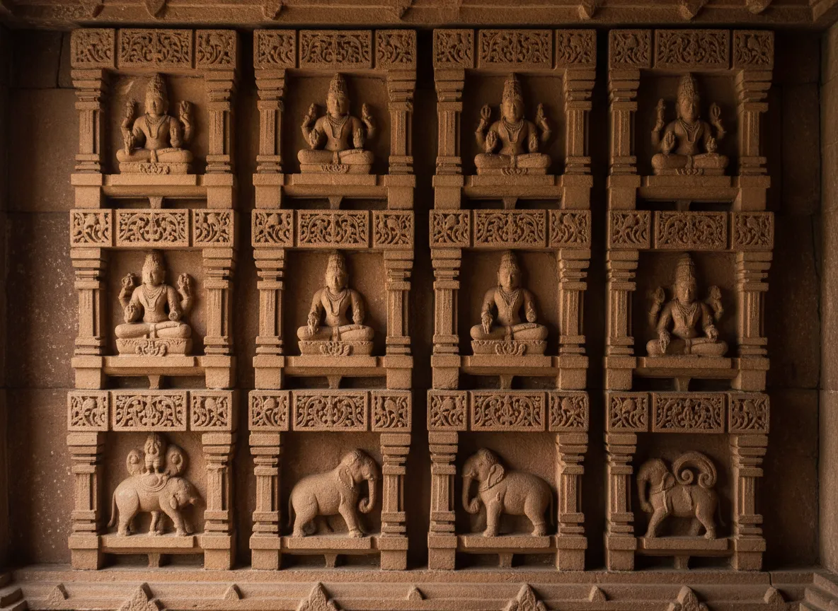 Temple stone name plate and plaque