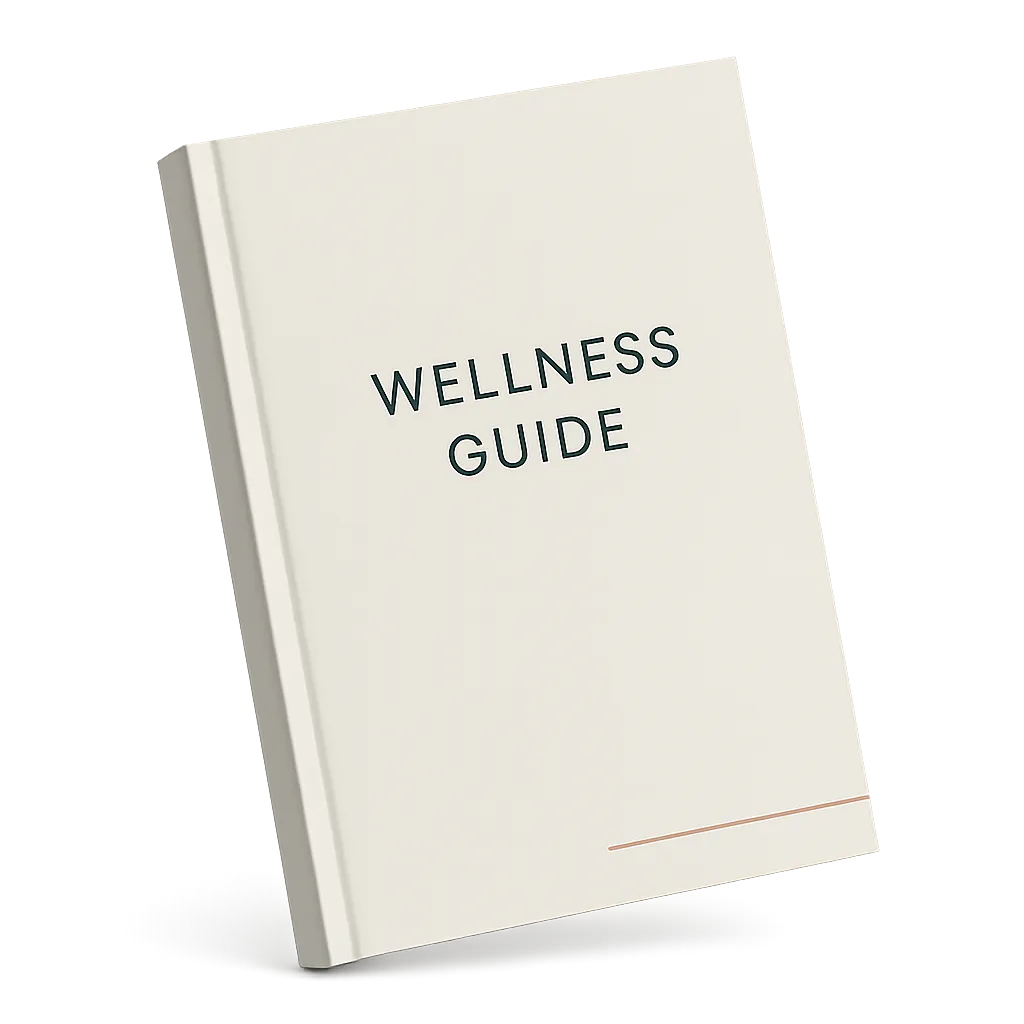 Hardcover holistic nutrition guide book with botanical recipe layouts
