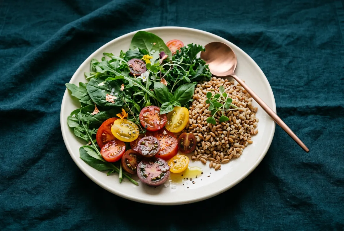 Organic whole food ingredients and mindful holistic culinary preparation