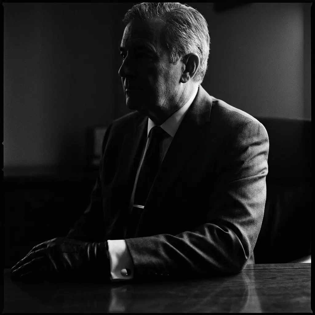 Discreet shadowed portrait of managing trustee in Zurich