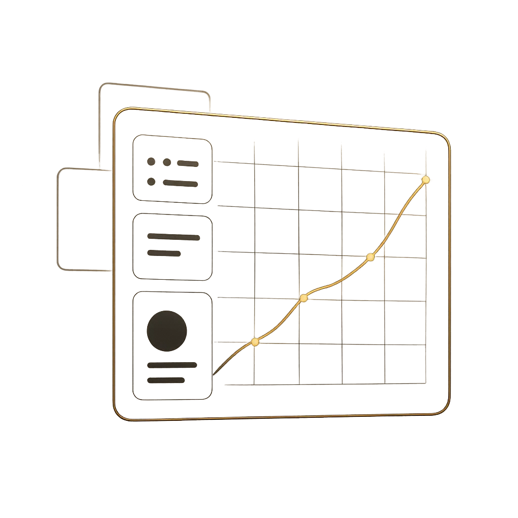 Glass Dashboard CRM Frame Visualization